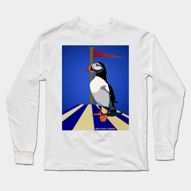 Circus Puffin Long Sleeve T-Shirt by dennye